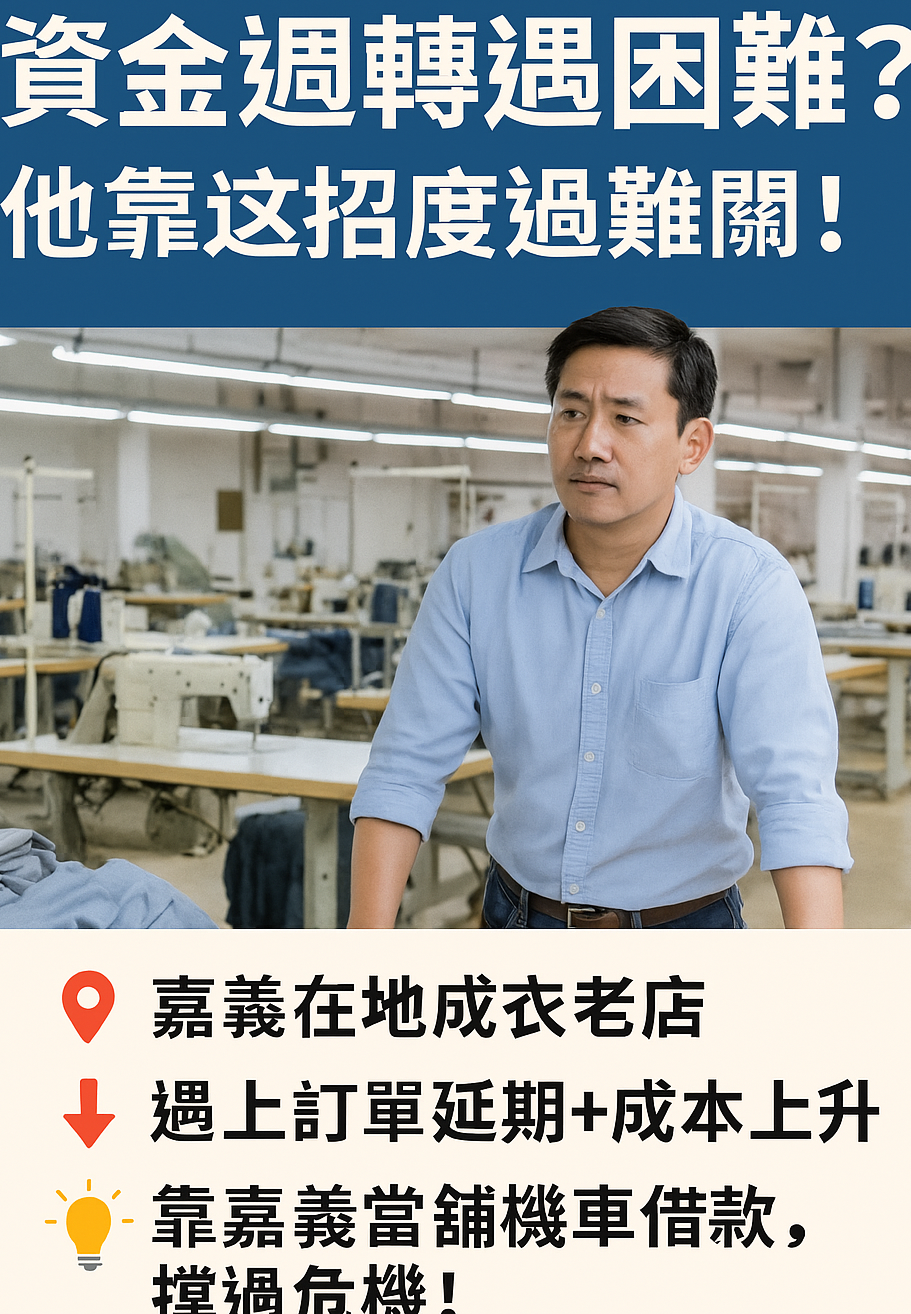 Read more about the article 新港成衣公司暖心故事：如何透過嘉義當舖機車借款走過難關