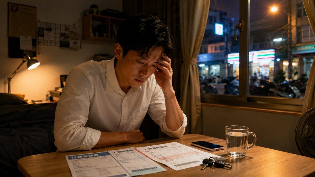 嘉義手機帳單快被停話怎麼辦 ，上班族面對網路費與生活壓力，透過機車借款尋找周轉方式的真實情境。