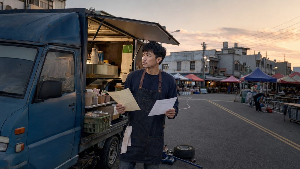 嘉義汽車資金周轉 案例,餐車老闆面對引擎故障與市集出攤壓力